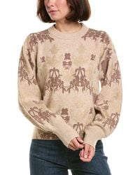 KARL LAGERFELD - Baroque Floral Wool-Blend Sweater - Lyst