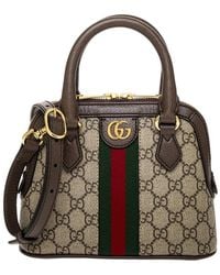 Gucci - Ophidia Mini Gg Supreme Canvas & Leather Top Handle Bag - Lyst