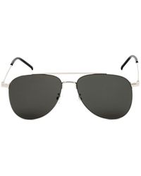 Saint Laurent Saint Laurent Unisex Sl392 Wire 57mm Sunglasses - Grey