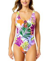 Anne Cole - V-Neck Ring Front One-Piece - Lyst