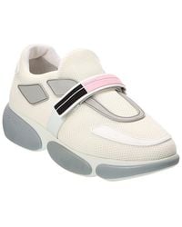 Prada - Rubber & Leather Sneaker - Lyst