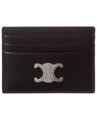 Celine - Triomphe Leather Card Holder - Lyst