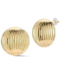 Glaze Jewelry - Plated Chunky Round Ribbed Dome Button Statement Stud Earrings - Lyst