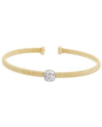 Meshmerise - 18K Plated 0.05 Ct. Tw. Diamond Mesh Bangle - Lyst