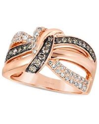 Le Vian - 14K Rose 0.67 Ct. Tw. Diamond Gladiator Ring - Lyst