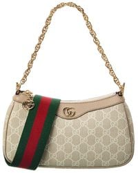 Gucci - Ophidia Small GG Supreme Canvas & Leather Shoulder Bag - Lyst