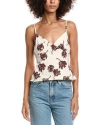 Free People - Susie Printed Linen-Blend Top - Lyst