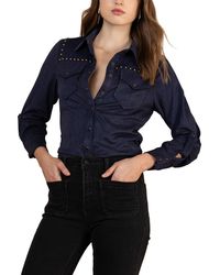 Hale Bob - Simone Long Sleeve Woven Blouse - Lyst