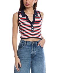 Onia - Rib Linen-Blend Polo Tank - Lyst