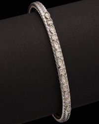 Meshmerise - 18k Over Silver 0.20 Ct. Tw. Diamond Bangle Bracelet - Lyst