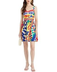 Kaimilan Mini Dress in Blue Lyst UK