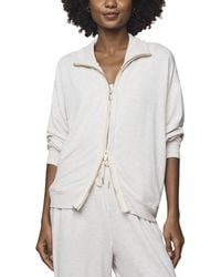 Splendid - Supersoft Trim Zip Up - Lyst