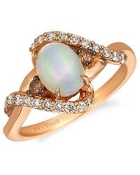 Le Vian - Neopolitan Opal 14K Rose 0.99 Ct. Tw. Diamond & Opal Ring - Lyst
