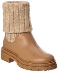 Gianvito Rossi - Tenney 20 Knit & Leather Boot - Lyst