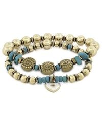 Ebru Jewelry - One Of A Kind Plated Beaded Bracelet - Lyst
