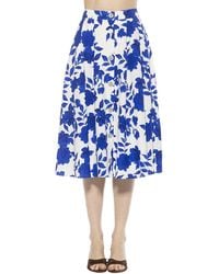 Alexia Admor - Maya Linen-Blend Midi Skirt - Lyst