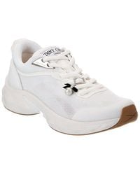 Jimmy Choo - Diamond Run F Leather & Canvas Sneaker - Lyst