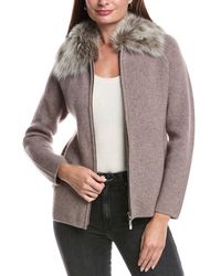 Forte - Zip Wool & Cashmere-blend Cardigan - Lyst