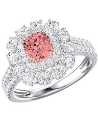 Lab Grown Diamonds - 14K 2.75 Ct. Tw. Lab-Grown Diamond Halo Engagement Ring - Lyst