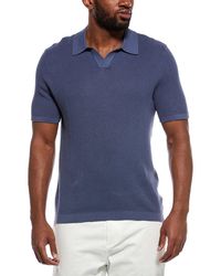 Onia - Textured Johnny Collar Polo Shirt - Lyst