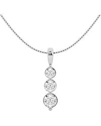 Lab Grown Diamonds - 14K 1.50 Ct. Tw. Lab-Grown Diamond Solitaire Pendant Necklace - Lyst