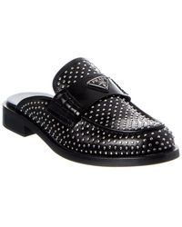 Prada - Brushed Leather Mule - Lyst