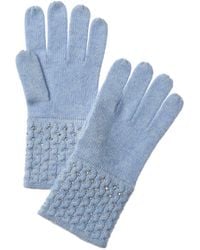 Forte - Texture Crystal Cashmere Gloves - Lyst