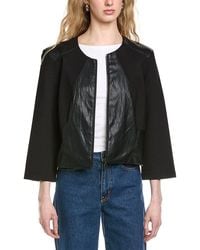 Joseph Ribkoff - Faux Leather Trim Jacket - Lyst