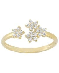 Glaze Jewelry - 14k Over Silver Cz Flower Ring - Lyst