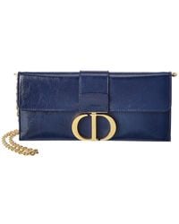 Dior Caro Small Leather Shoulder Bag - Blue