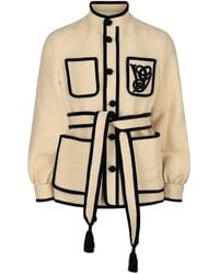 Valentino - Double-Breasted Long Wool Blazer - Lyst