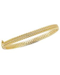 Chloe and Madison - 14K Over Cz Feather Bangle Bracelet - Lyst