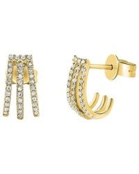 Sabrina Designs - 14K 0.18 Ct. Tw. Diamond Huggie Earrings - Lyst