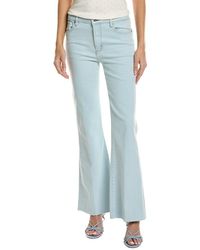 FRAME - The Icon Feather Raw After Flare Jean - Lyst
