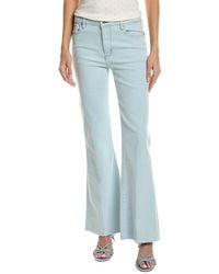 FRAME - The Icon Feather Raw After Flare Jean - Lyst