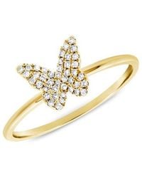 Sabrina Designs - 14k 0.13 Ct. Tw. Diamond Butterfly Ring - Lyst