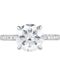 Lab Grown Diamonds - 14K 3.25 Ct. Tw. Lab-Grown Diamond Hidden Halo Engagement Ring - Lyst