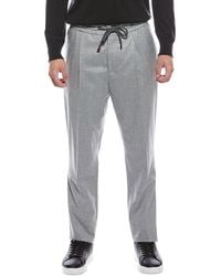 Brunello Cucinelli - Pleated Leisure Fit Wool Drawstring Pant - Lyst