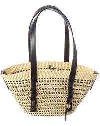 Loewe - Braid Small Palm & Leather Basket Tote - Lyst
