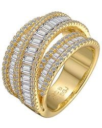 Genevive Jewelry - 14k Over Silver Cz Ring - Lyst