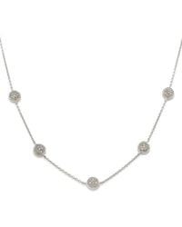 Diamond Select Cuts - 0.16 Ct. Tw. Diamond Round Plate Necklace - Lyst