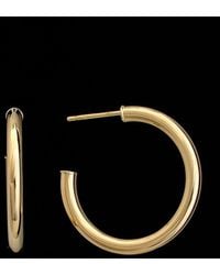 Italian Gold - 14k Polished Half Hoops - Lyst