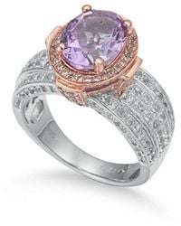 Suzy Levian - Two-tone Silver 4.90 Ct. Tw. Gemstone Statement Ring - Lyst
