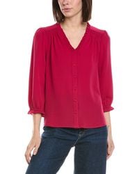 Cece - 3/4 Sleeve V-Neck Blouse - Lyst