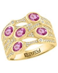 Effy Fine Jewelry - 14K 2.04 Ct. Tw. Diamond & Sapphire Ring - Lyst