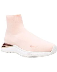 Ferragamo - Logo Leather Sneaker - Lyst