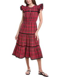 Sail To Sable - Flutter Sleeve Midi Dress - Lyst