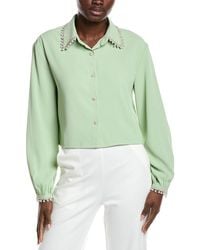 Gracia - Pearl Beaded Crop Top - Lyst
