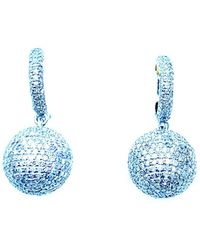 Arthur Marder Fine Jewelry 14k Over Silver 4.50 Ct. Tw. Diamond Earrings - Blue