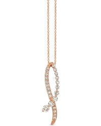Le Vian - Le Vian Shades 14K Rose 0.22 Ct. Tw. Diamond Pendant Necklace - Lyst